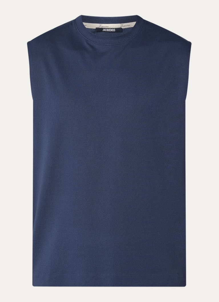 Jacquemus Heren Marcel tanktop met ronde hals in de kleur Indigo, maat: S