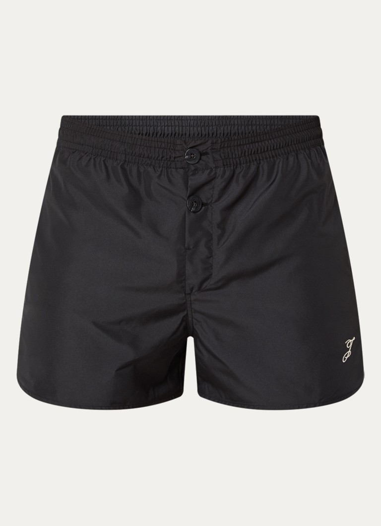 Jacquemus Heren Bain Puntini zwemshorts met logoborduring in de kleur Zwart, maat: S