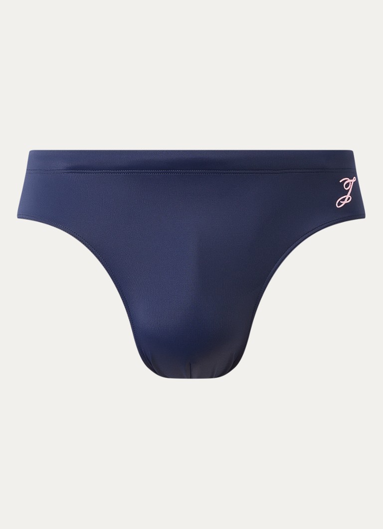 Jacquemus Heren Zwemslip met logoborduring in de kleur Donkerblauw, maat: M