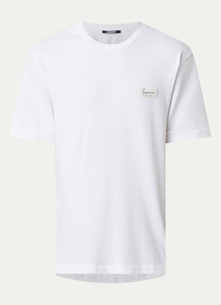 Jacquemus Heren T-shirt met logo in de kleur Wit, maat: XL