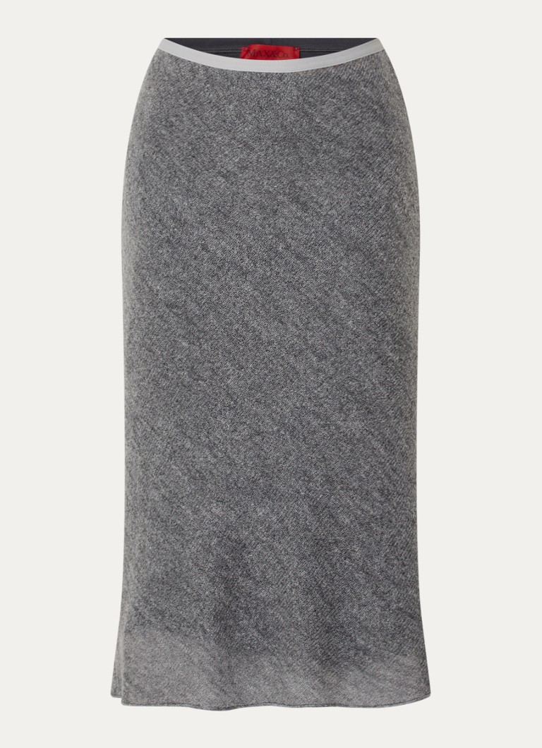 Max & Co Dames Mago grofgebreide midi rok in de kleur Grijs