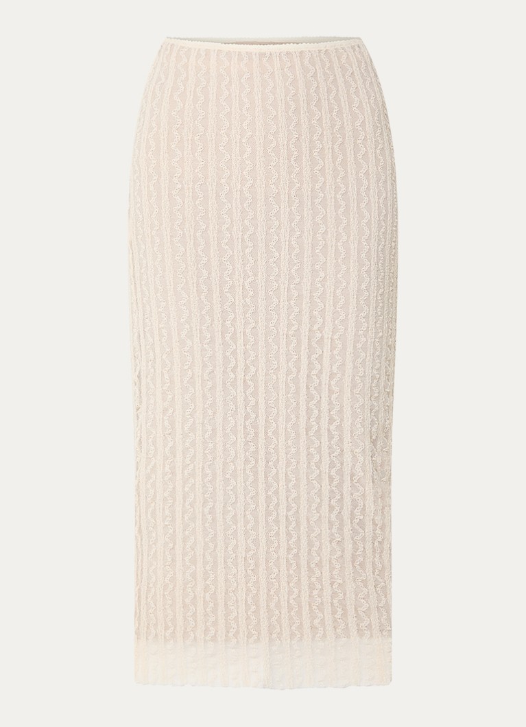 Max & Co Dames Maxi rok met stretch in de kleur Beige