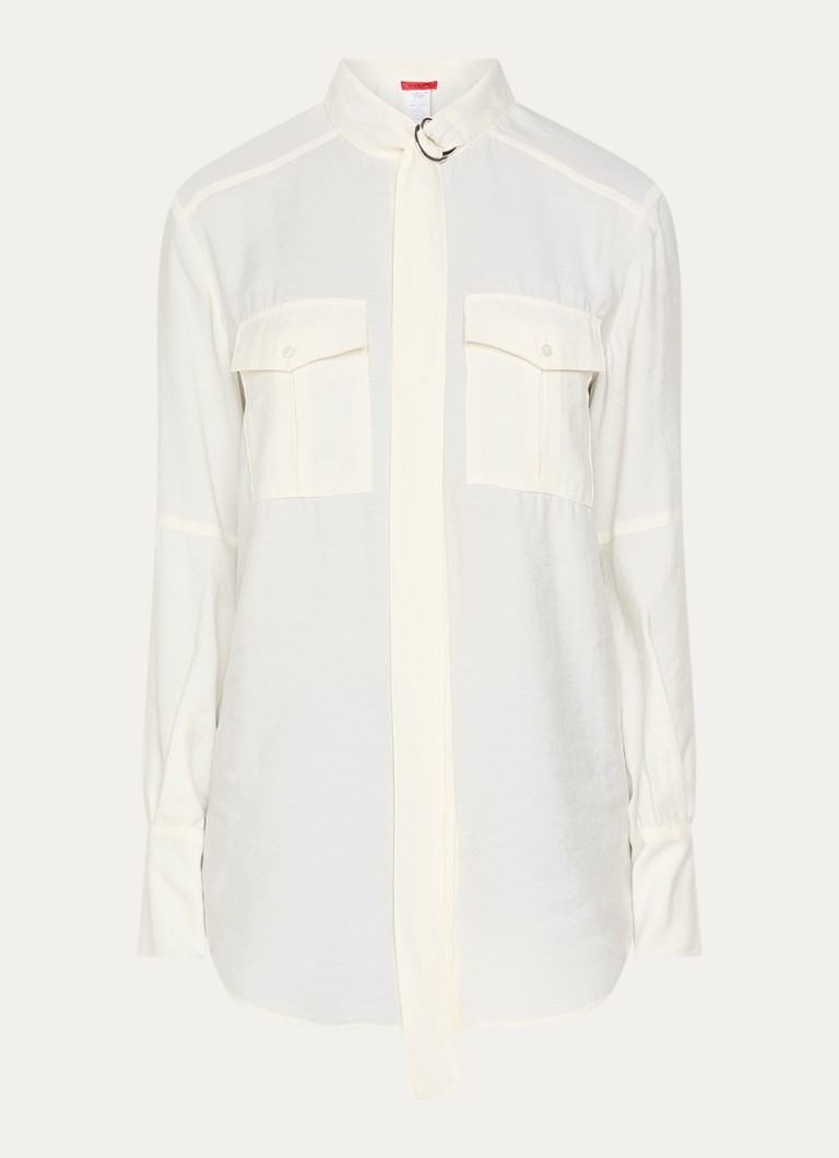 Max & Co Dames Avde blouse met borstzakken in de kleur Ivoor