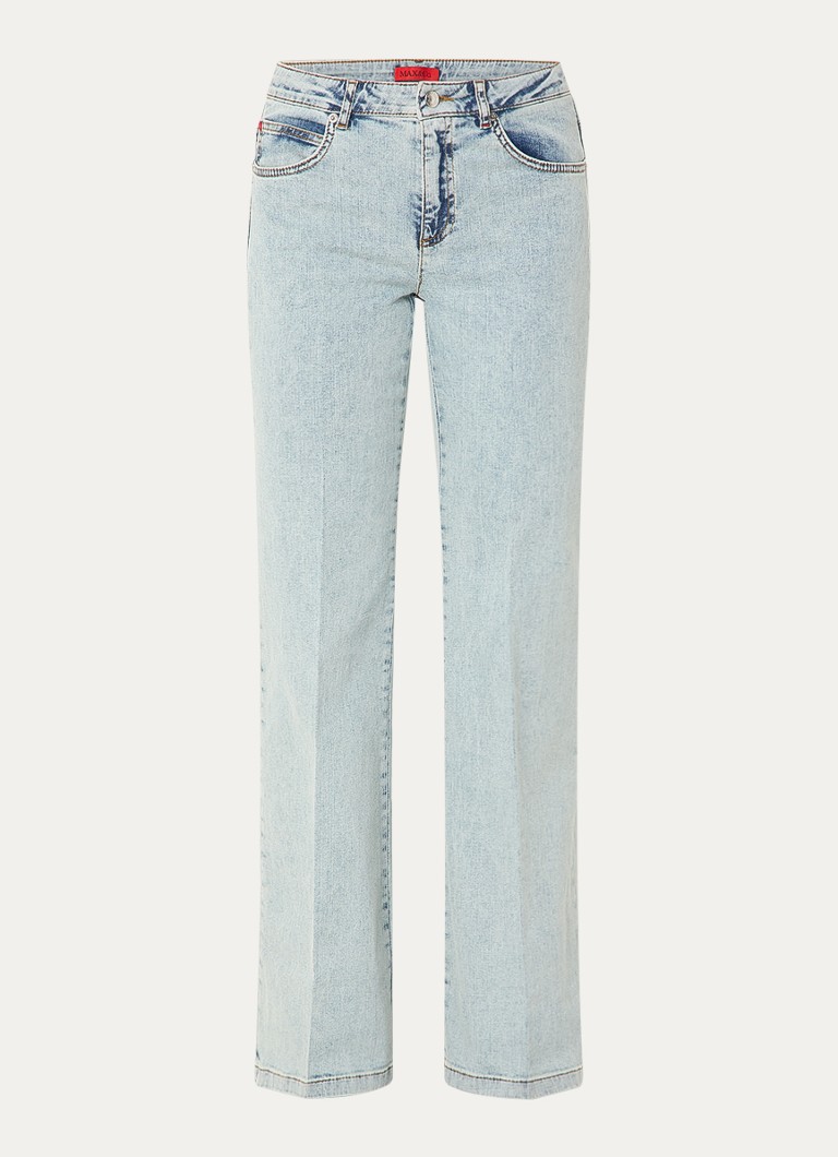 Max & Co Dames Mcopasta1 high waist loose fit jeans met lichte wassing in de kleur Indigo