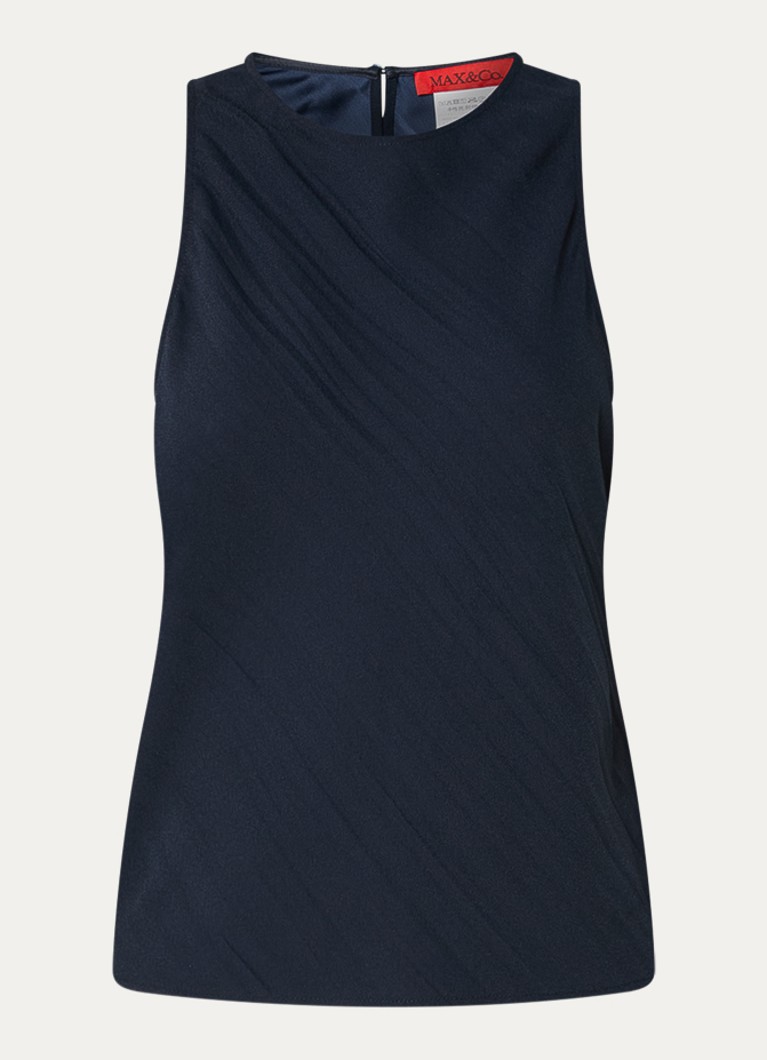 Max & Co Dames Finire mouwloze top met keyhole in de kleur Donkerblauw