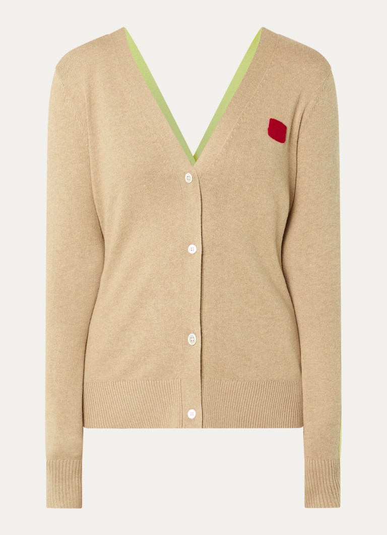 Max & Co Dames Fijngebreide vest in kasjmierblend in de kleur Camel