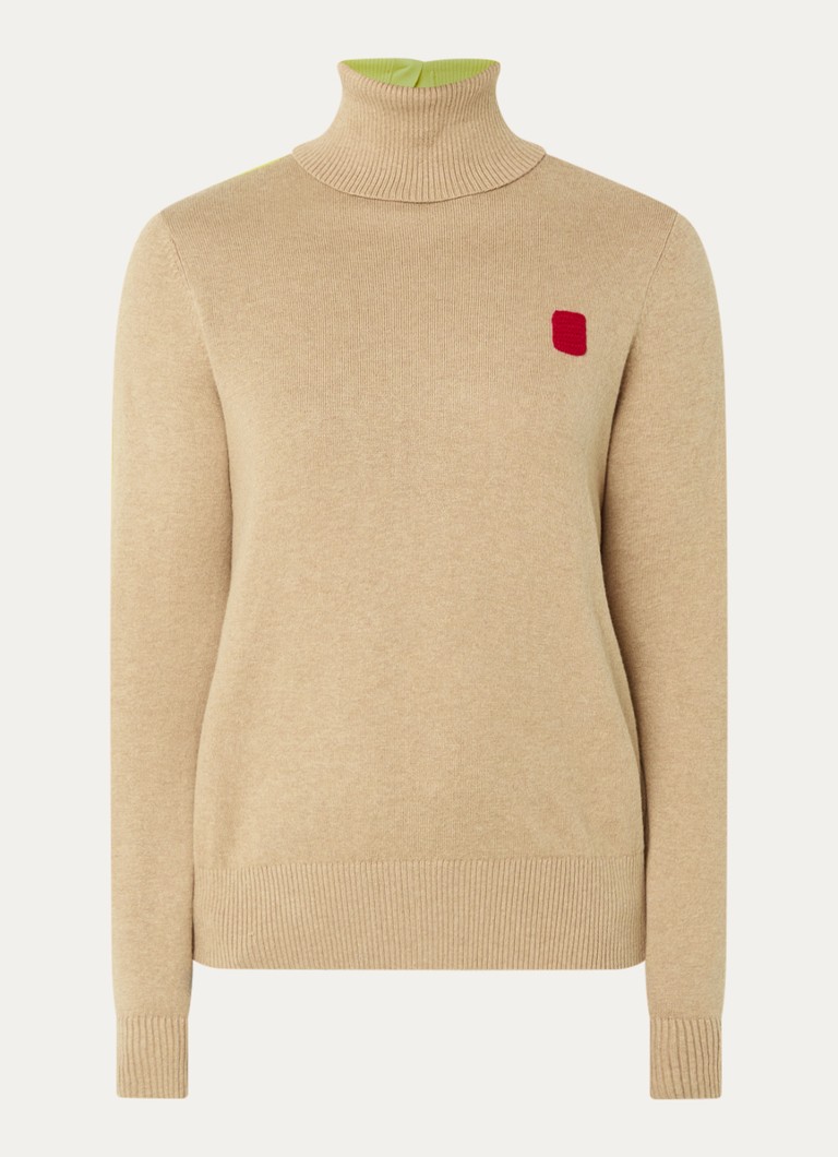 Max & Co Dames Mcoquardo fijngebreide trui in kasjmierblend met col in de kleur Camel