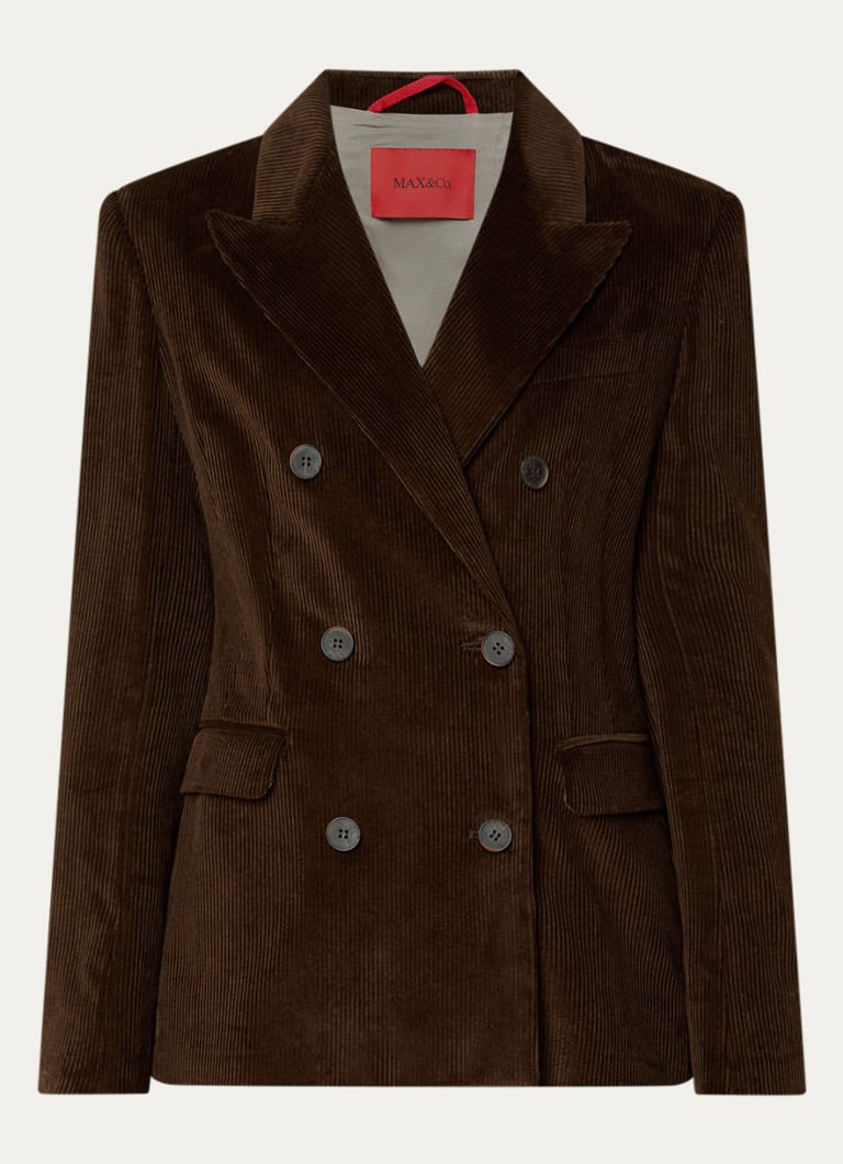 Max & Co Dames Opunzia blazer van corduroy in de kleur Lichtbruin