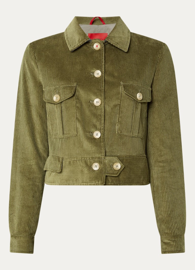 Max & Co Dames Cicala jack van corduroy in de kleur Groen