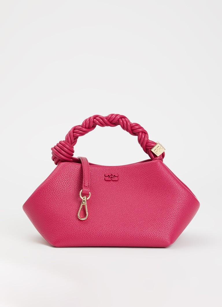 Ganni Dames Bou Small handtas met afneembare schouderriem in de kleur Donkerroze, maat: ONE SIZE