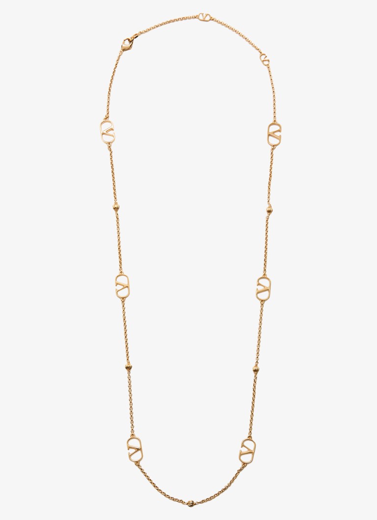 Valentino Garavani Dames Vlogo Signature ketting met logo in de kleur Goud