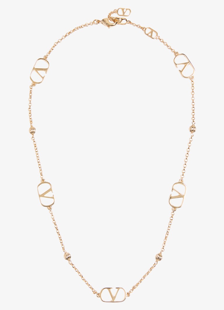 Valentino Garavani Dames Vlogo Signature ketting met logo in de kleur Goud