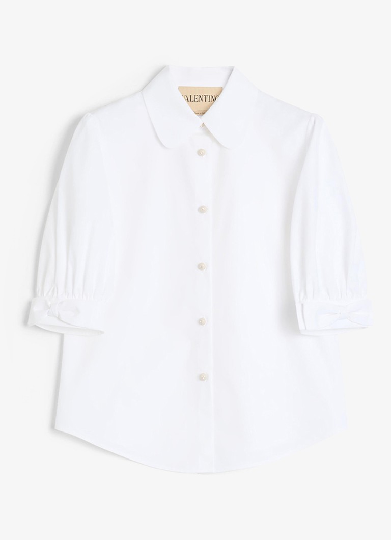 Valentino Garavani Dames Blouse met pofmouw in de kleur Wit
