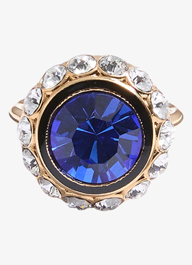 Valentino Garavani Dames Ring met kristal in de kleur Blauw