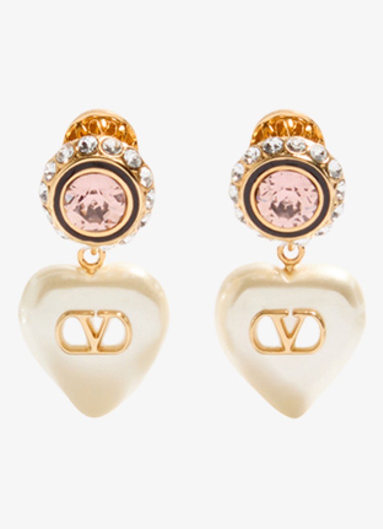 Valentino Garavani Dames VLogo Signature oorstekers met logo in de kleur Goud