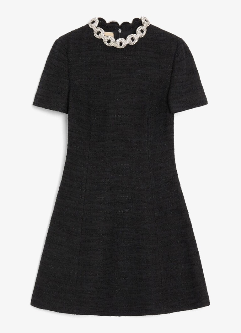 Valentino Garavani Dames Mini jurk met tweed-look in de kleur Zwart