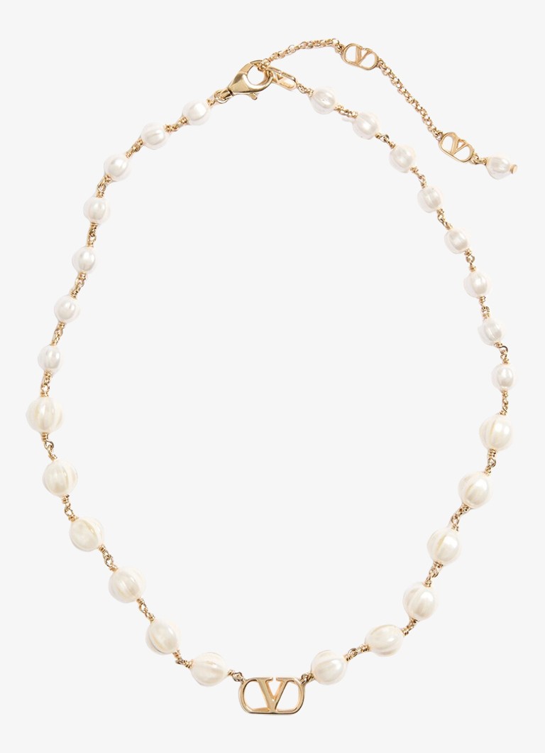 Valentino Garavani Dames VLogo Signature ketting met logo in de kleur Goud