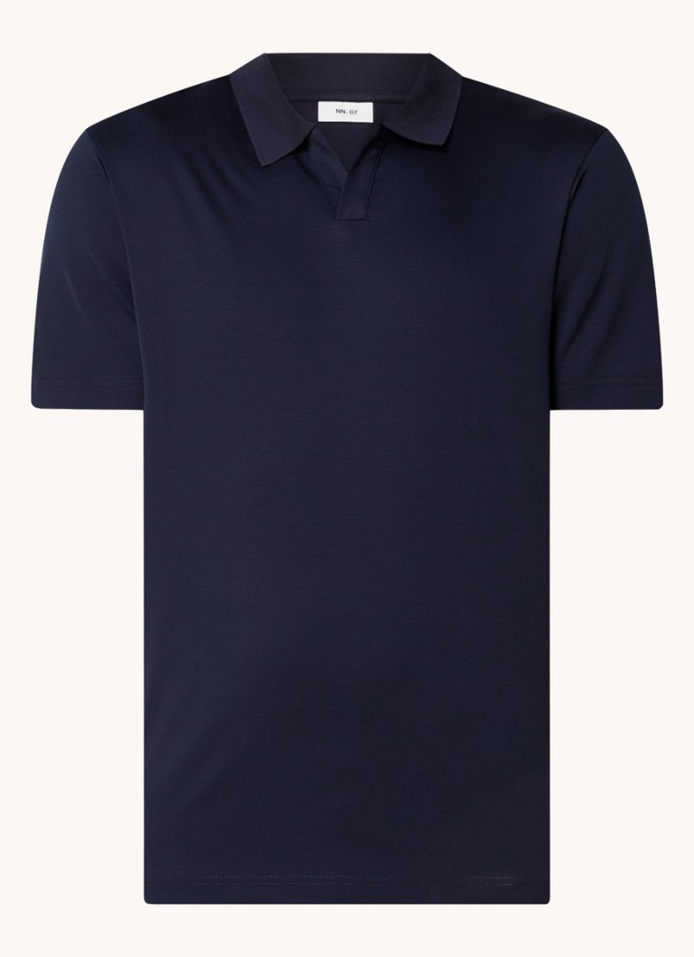 NN.07 Heren Paul regular fit polo van katoen in de kleur Donkerblauw, maat: S