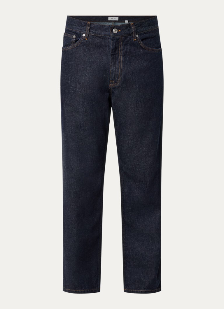 NN.07 Heren Otis straight leg jeans met donkere wassing in de kleur Indigo, maat: 30/32
