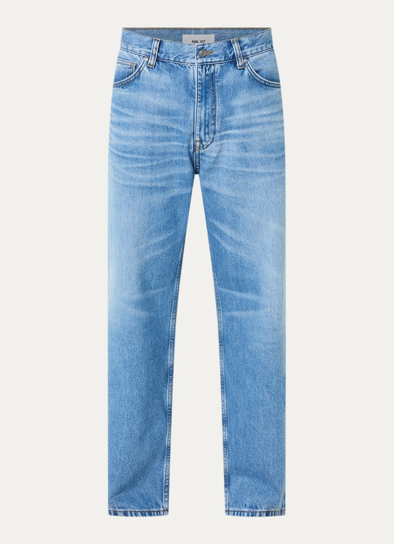 NN.07 Heren Otis slim fit jeans met steekzakken in de kleur Blauwgrijs, maat: 32/32