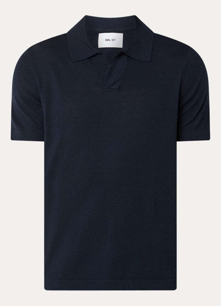 NN.07 Heren Ryan regular fit polo met stretch in de kleur Donkerblauw, maat: XL