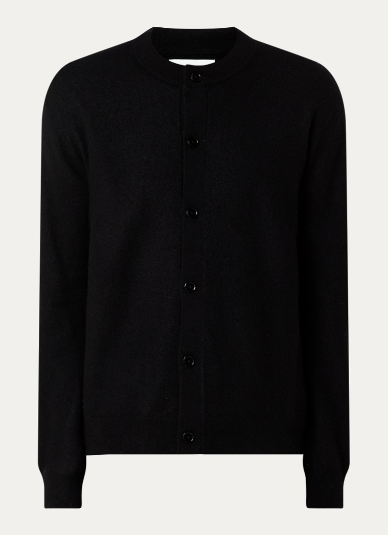 NN.07 Heren Jasper fijngebreid vest met ronde hals in de kleur Zwart, maat: M