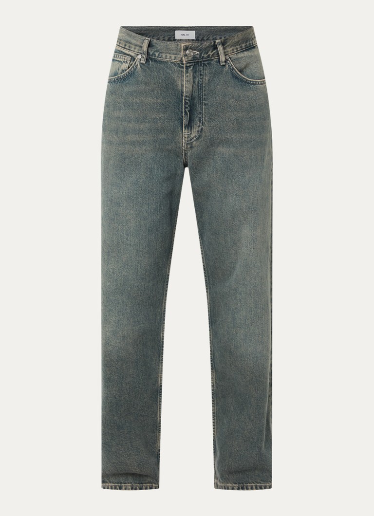 NN.07 Heren Otis straight leg jeans met medium wassing in de kleur Indigo, maat: 34/32