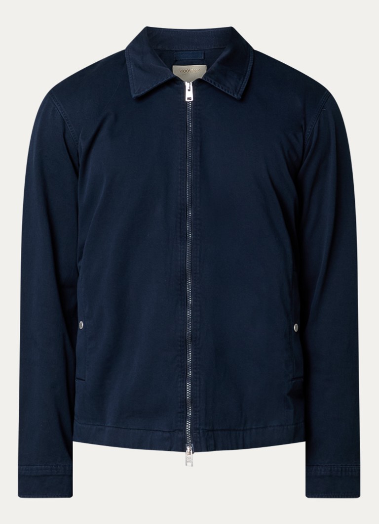 Woolrich Dames Jack met steekzakken in de kleur Donkerblauw, maat: M