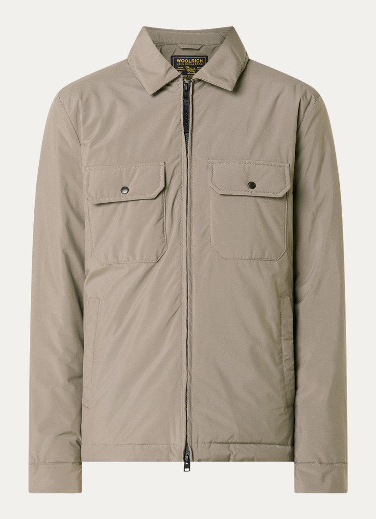 Woolrich Heren Cloud gewatteerde jack met donsvulling in de kleur Zand, maat: L