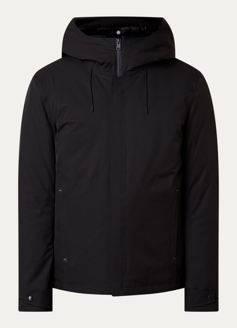 Woolrich Heren Crestmont 3-in-1 gewatteerde parka met uitneembare voering in de kleur Zwart, maat: XL