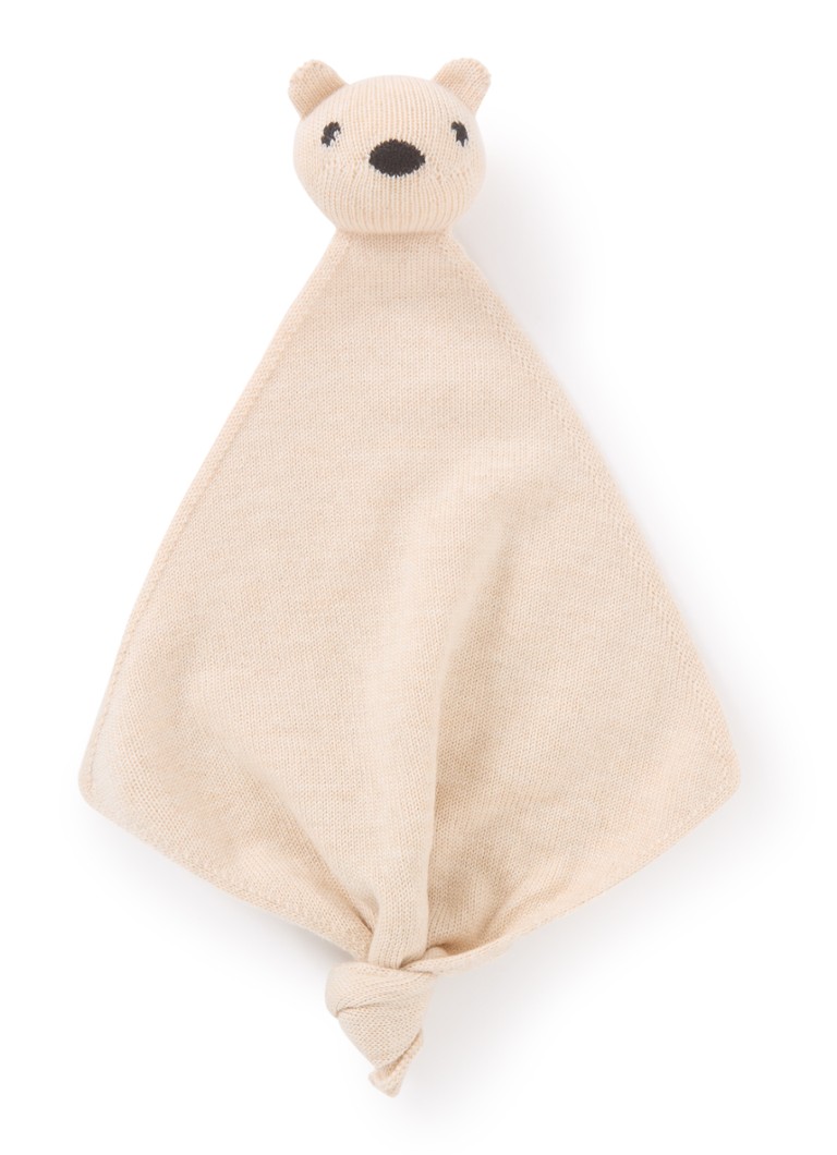 Hvid Jongens Teddy Tokki knuffeldoekje van merino wol 35 cm in de kleur Beige, maat: -