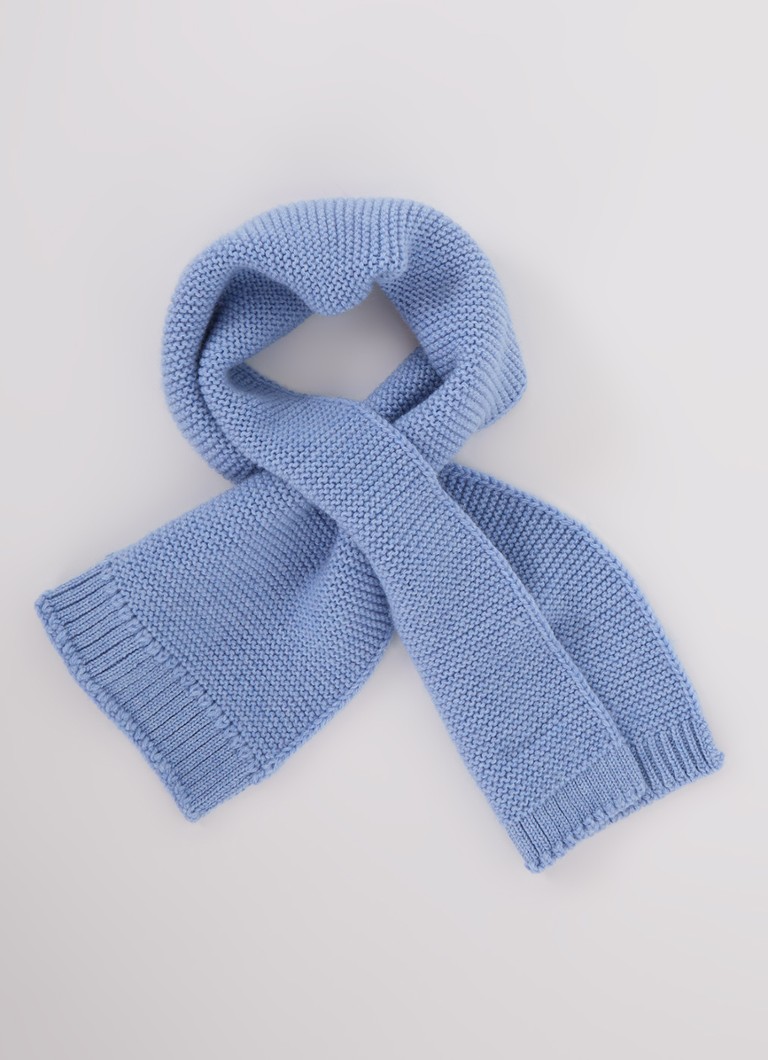 Hvid Ivo sjaal van merino wol 90 x 20 cm in de kleur Blauwgrijs, maat: ONE SIZE