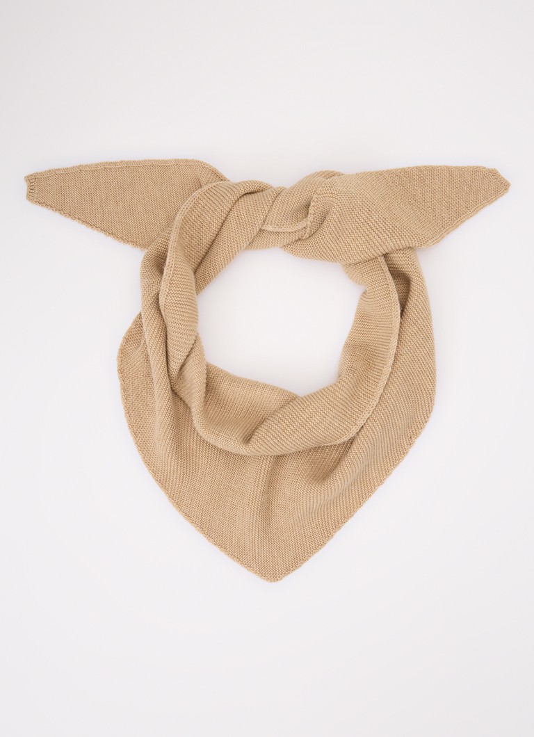 Hvid Meisjes Josephina grofgebreide sjaal van merino wol 135 x 35 cm