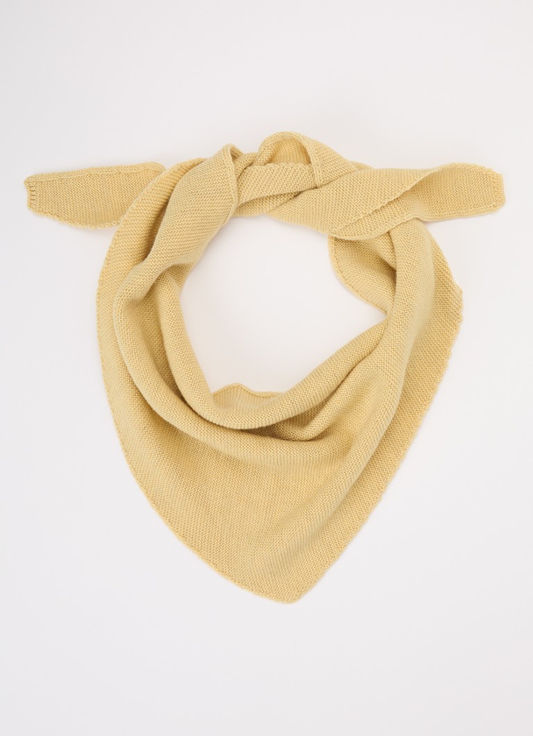 Hvid Meisjes Josephina grofgebreide sjaal van merino wol 135 x 35 cm