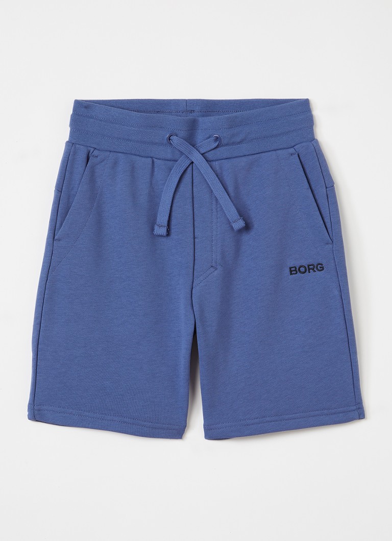 Björn Borg Jongens Straight fit korte joggingbroek met logo in de kleur Indigo, maat: 146-152