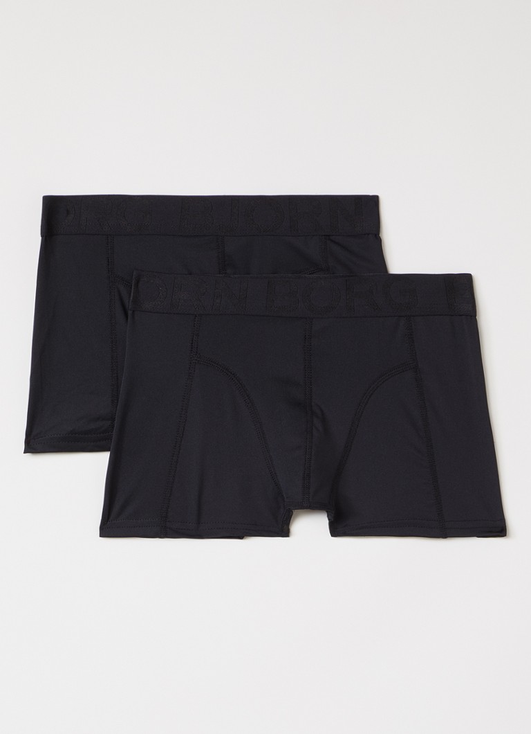 Björn Borg Jongens Boxershorts met logoband in 2-pack in de kleur Zwart, maat: 170