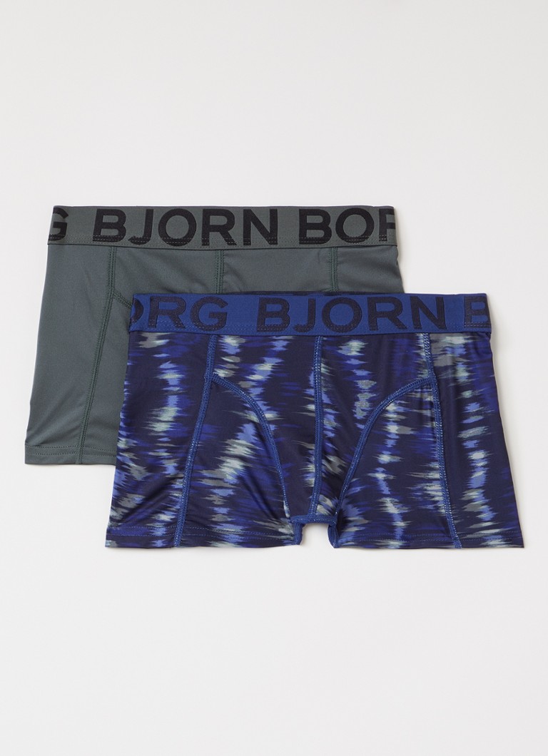 Björn Borg Jongens Boxershorts met logoband in 2-pack in de kleur Groen, maat: 170