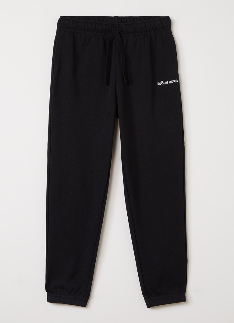 Björn Borg Jongens Borg Classic tapered fit joggingbroek met logoborduring in de kleur Zwart, maat: 158-164