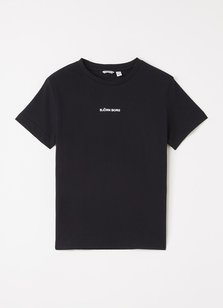 Björn Borg Jongens Borg Classic T-shirt met logoborduring in de kleur Zwart, maat: 170