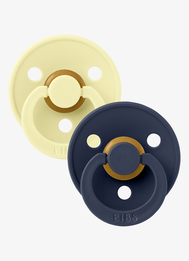 BIBS Meisjes Fopspeen in 2-pack in de kleur Luna / Deep Space, maat: 2