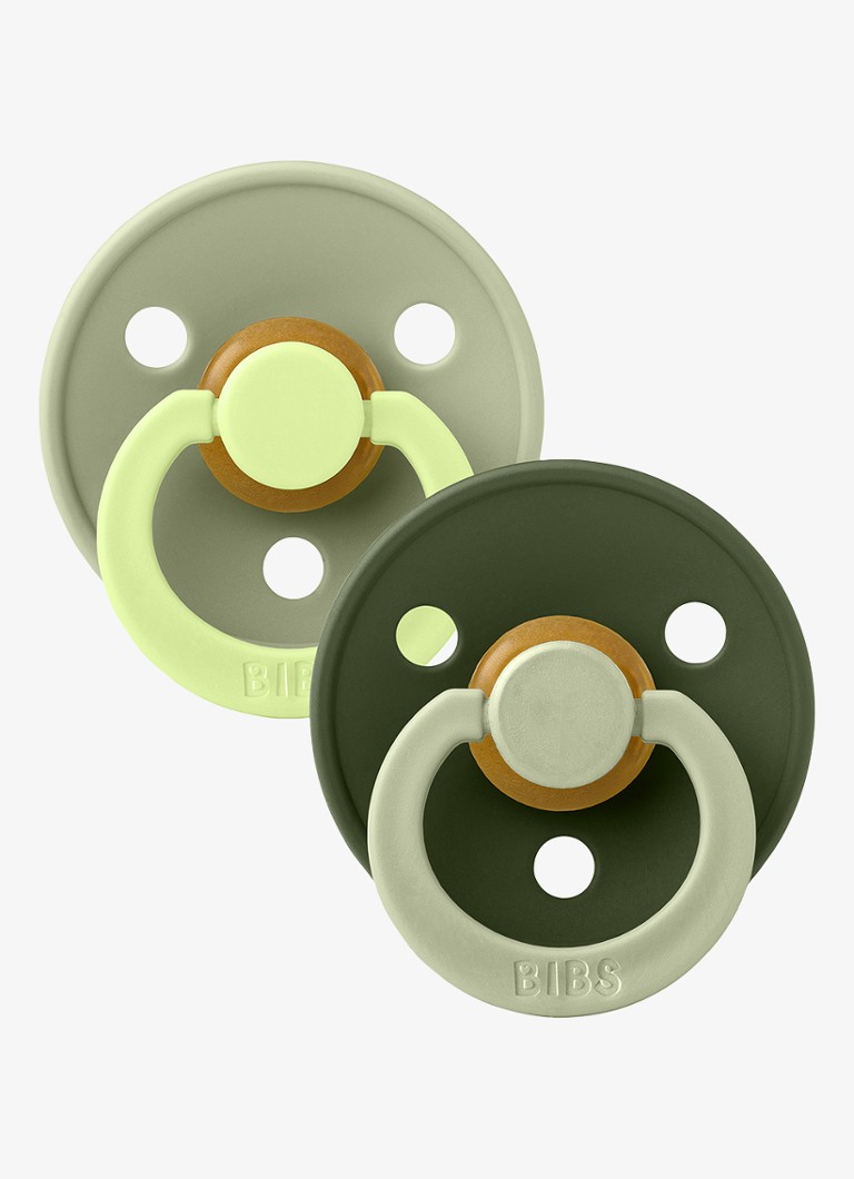 BIBS Jongens Studio Collection fopspeen in 2-pack in de kleur Lindegroen, maat: SIZE 2