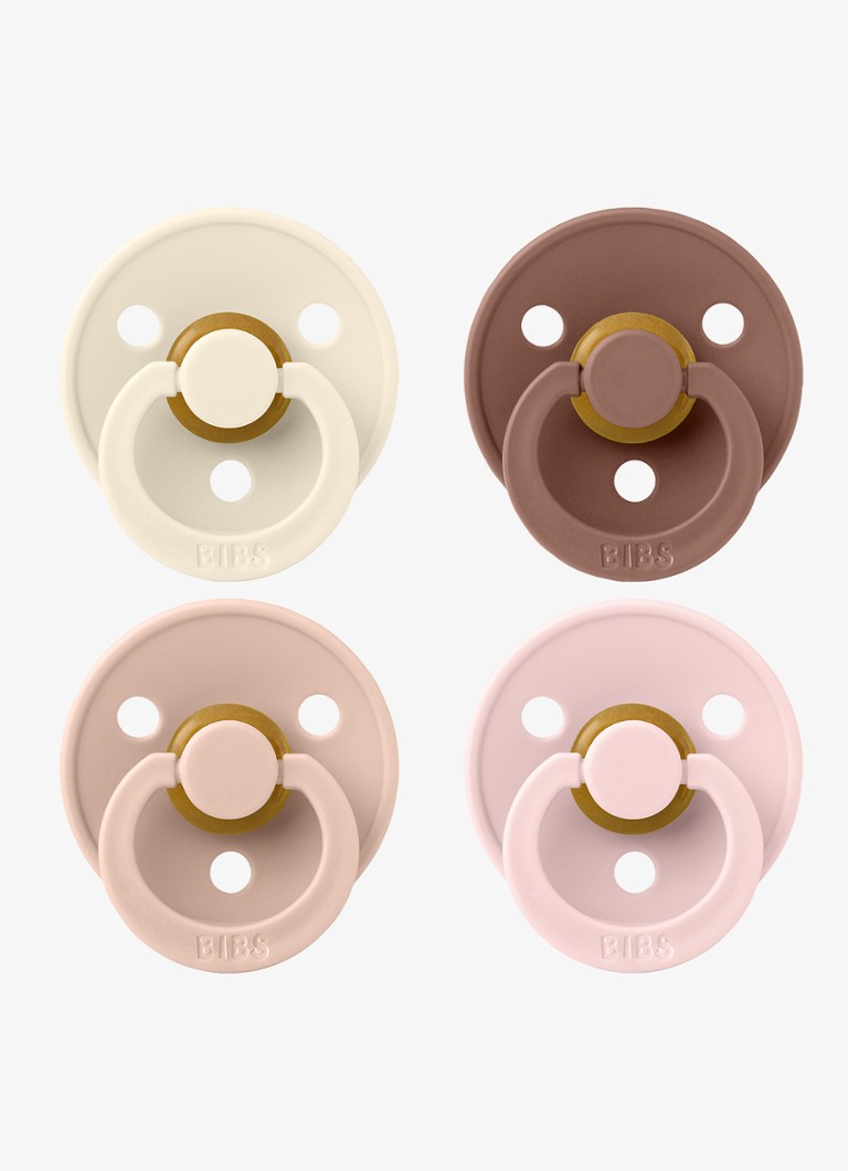 BIBS Jongens Colour fopspeen in 4-pack in de kleur Roze, maat: SIZE 2