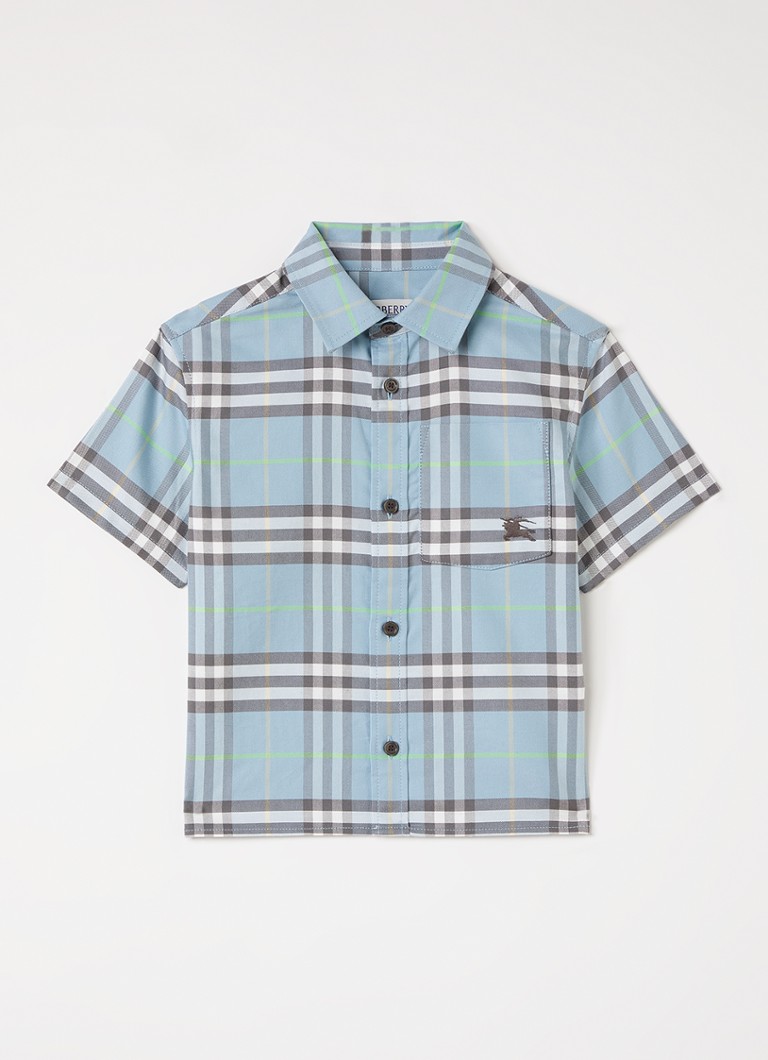 Burberry Jongens Billy overhemd met ruitdessin in de kleur Lichtblauw, maat: 86