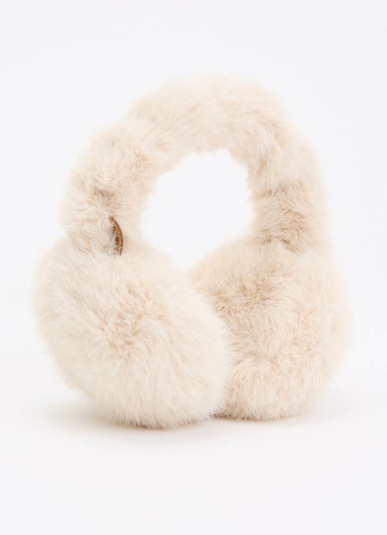 Barts Dames Big Fur oorwarmers van imitatiebont in de kleur Beige, maat: OS