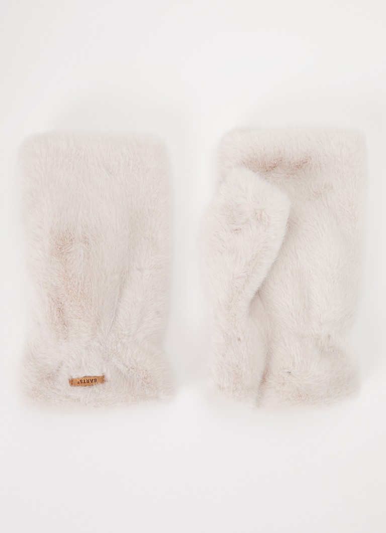 Barts Dames Britamu handschoenen van imitatiebond in de kleur Creme, maat: OS