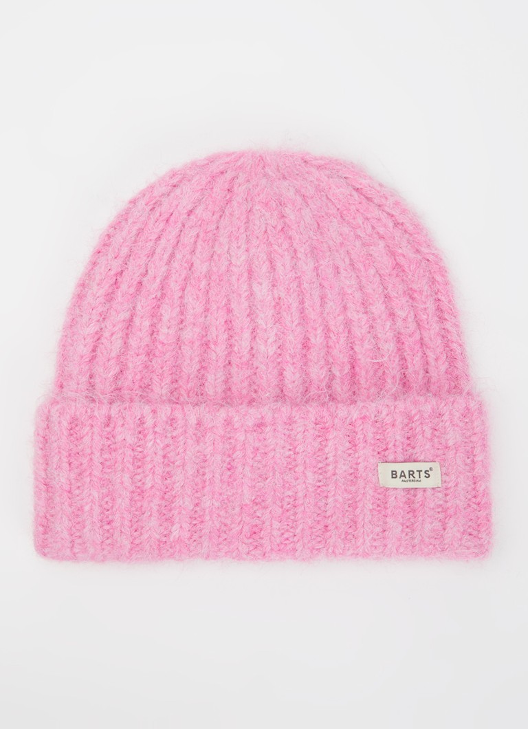 Barts Dames Wellawaya grofgebreide muts in wolblend in de kleur Roze, maat: ONE SIZE