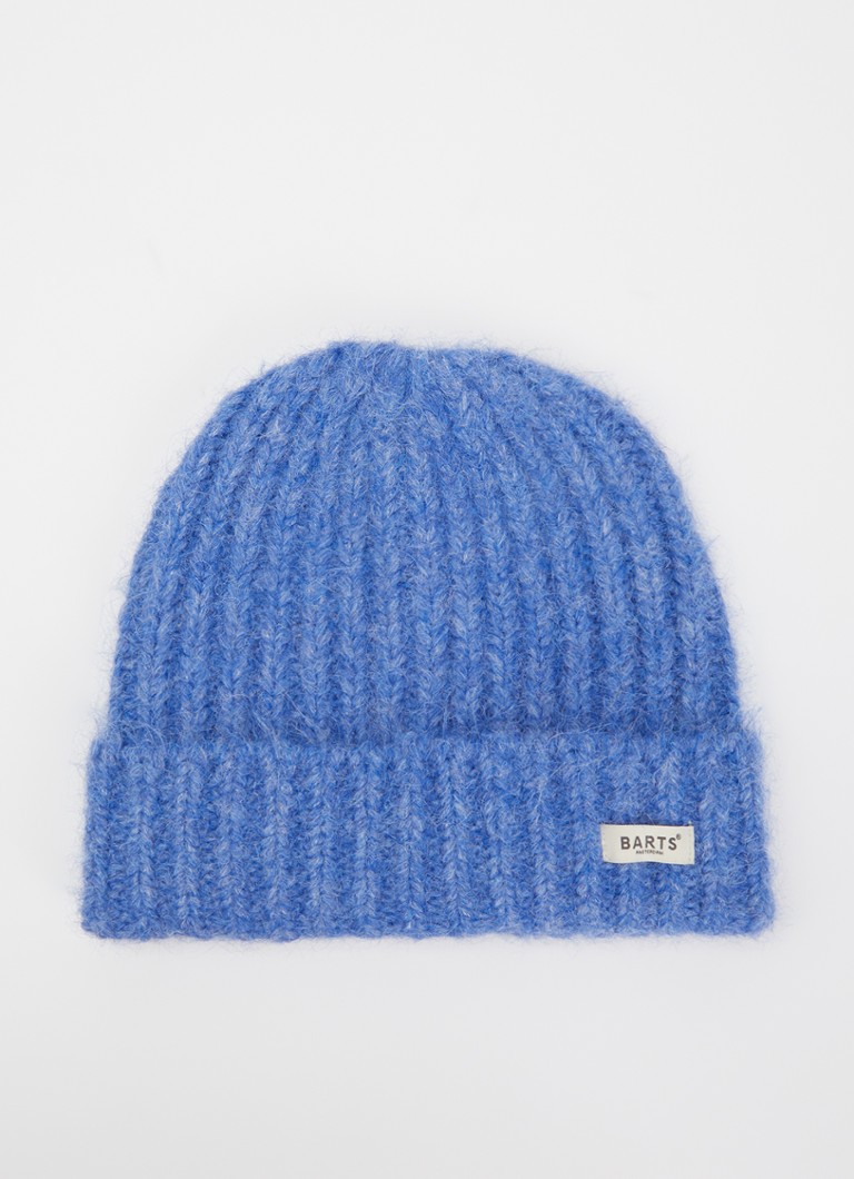 Barts Dames Wellawaya grofgebreide muts in wolblend in de kleur Blauw, maat: ONE SIZE