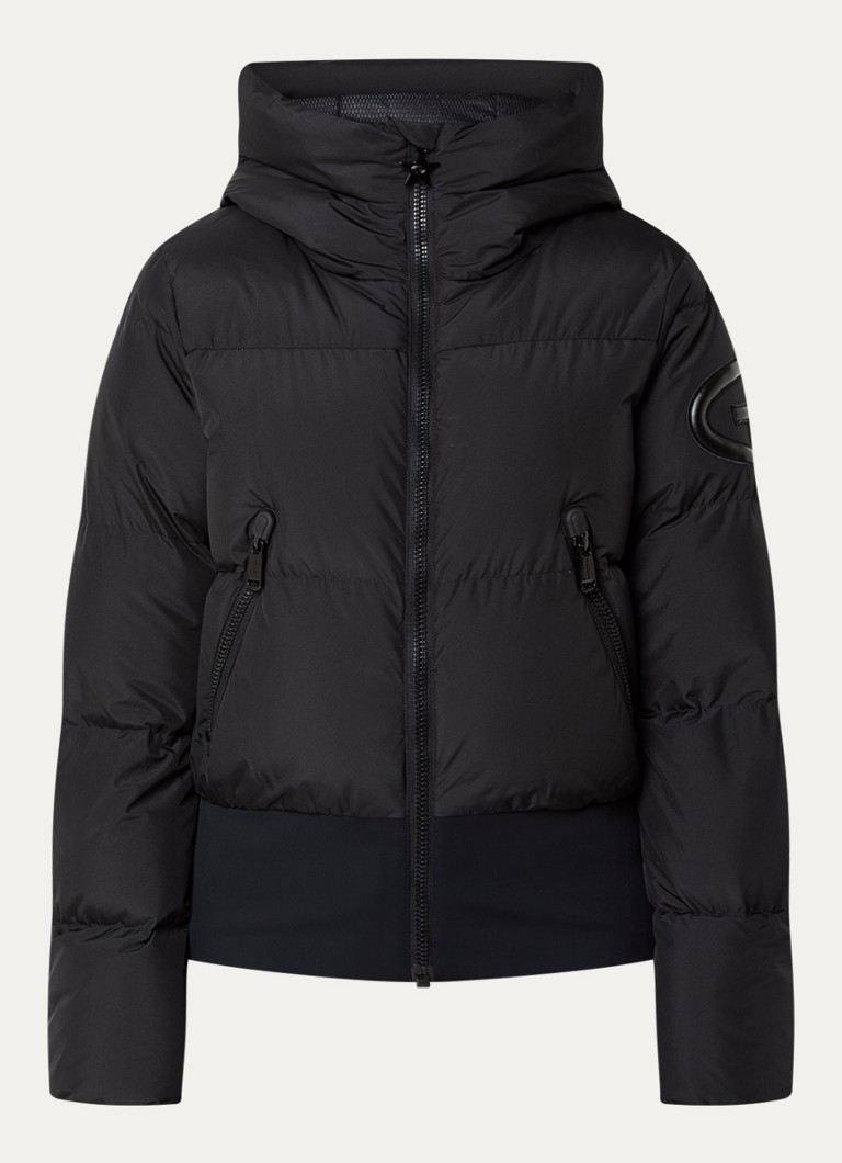Goldbergh Dames Village ski-jas met donsvulling en capuchon in de kleur Zwart, maat: 38