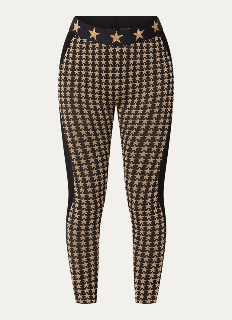 Goldbergh Dames Celeste high waist legging met print in de kleur Zwart, maat: L-XL