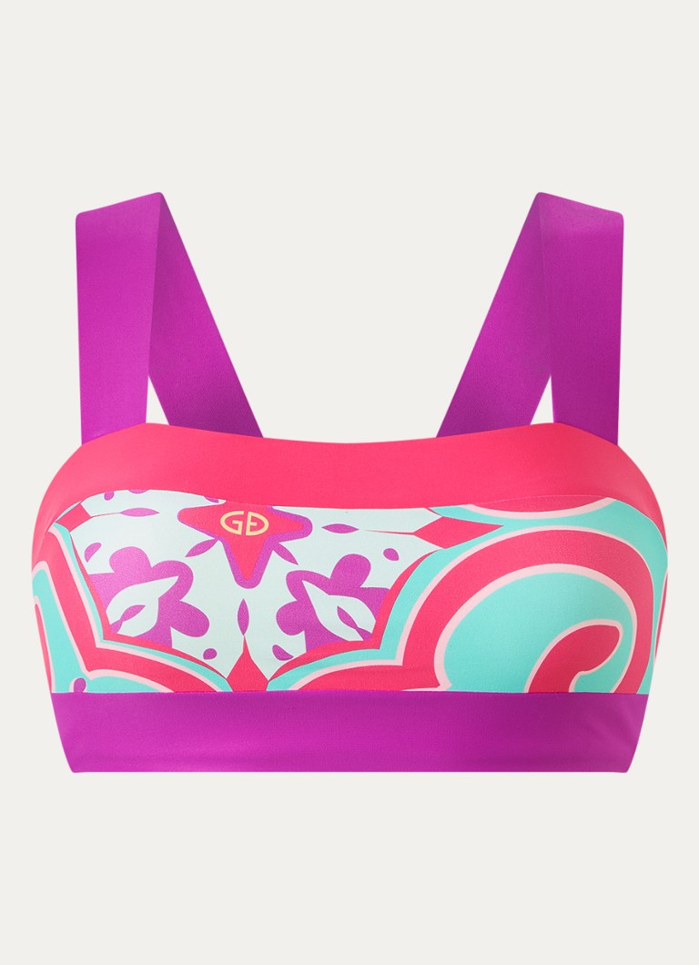 Goldbergh Dames Cassandra bandeau bikinitop met uitneembare padding in de kleur Paars, maat: M